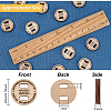 Undyed Wood Connectors Charms WOOD-BC0001-05-2