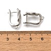 Rack Plating Brass Hoop Earring Findings EJEW-H143-06P-3