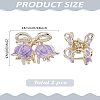 2Pcs Zinc Alloy Claw Hair Clips OHAR-LP0002-13C-2