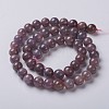 Natural Gemstone Ruby Round Beads Strands G-O017-8mm-06-4