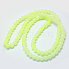 Baking Painted Imitation Jade Glass Round Bead Strands DGLA-Q021-4mm-21-3