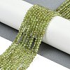 Natural Peridot Beads Strands G-F509-12-3mm-7