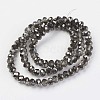 Electroplate Transparent Glass Beads Strands X-EGLA-A034-T4mm-P17-2