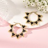 Glass Beaded Hoop Earrings EJEW-MZ00750-03-1