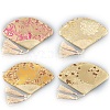 Fan Shaped Brocade Cloth Zipper Bags with Tassel PW-WG5C20D-06-1