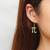 Pi Symbol 304 Stainless Steel Dangle Earring NQ2013-2-3