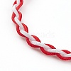 Adjustable Two Tone Nylon Cord Braided Bracelets BJEW-JB05850-01-2