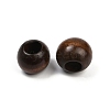 Spray Painted Wood European Beads WOOD-F017-05G-2