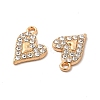 Alloy Crystal Rhinestone Pendants PALLOY-B009-20G-2