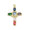 Real 18K Gold Plated Brass with Glass Pendants KK-A209-16G-2