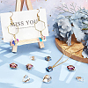 Glass Charms GLAA-SC0012-16LG-5