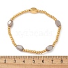 304 Stainless Steel Beads Stretch Breacelets for Women BJEW-M054-01G-01-3