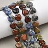 Gradient Color Natural  Labradorite & Mahogany Obsidian & Blue Spot Jasper & Unakite Beads Strands G-B185-A14-2
