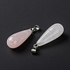 Natural Rose Quartz Pendants G-F707-18-3