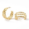 Brass Half Hoop Earrings EJEW-A056-39G-2