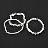 Howlite Stretch Bracelets Set for Women Men Girls Gifts BJEW-JB06711-1