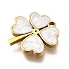 304 Stainless Steel Four Leaf Clover Charms STAS-Q348-14G-02B-2