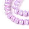 Anti-Tarnish Electroplate Rondelle Glass Beads Strands EGLA-T021-6mm-17-01-3