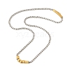 304 Stainless Steel Box Chain Necklaces NJEW-Z055-01GP-4