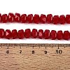 Opaque Glass Beads Strands GLAA-Q114-01A-B04-4