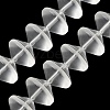 Frosted & Baking Paint Transparent Glass Beads Strands GL-CBA2ED2-03B-1