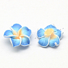 Handmade Polymer Clay 3D Flower Plumeria Beads CLAY-Q192-30mm-M-2