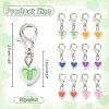 Heart Acrylic Pendant Stitch Markers HJEW-AB00607-2