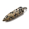 Natural Dalmatian Jasper Pointed Pendants G-F820-12K-2