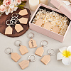 Wooden Keychain AJEW-WH0471-144-4