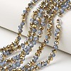 Electroplate Glass Beads Strands X-EGLA-A034-J2mm-O06-1