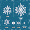 Christmas Plastic Snowflake Pendant & Cabochons Making Findings Kits DIY-SC0026-70-2