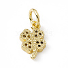 Brass Micro Pave Cubic Zirconia Charms ZIRC-F132-35G-2