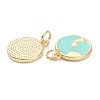 Brass Enamel Pendants ZIRC-J041-03E-2