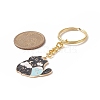 8Pcs Divination Style Alloy Enamel Keychains KEYC-JKC00457-4