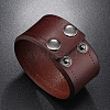 Flat Sided Cowhide Leather Cord Bracelets BJEW-CL0001-59-6