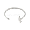 Non-Tarnish 304 Stainless Steel Cuff Bangles for Women BJEW-F486-02P-4