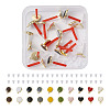 Elecrelive 20Pcs 10 Style Alloy Enamel Stud Earring Findings FIND-EL0001-03-9