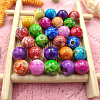 Spray Painted Acrylic Beads ACRP-N003-02-1