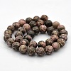 Natural Rhodonite Round Beads Strands G-N0120-17-4mm-2