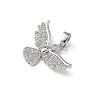 Brass Micro Pave Clear Cubic Zirconia Pendants KK-F924-10P-2