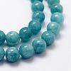 Natural White Jade Imitation Amazonite Beads Strands G-F364-16-6mm-3