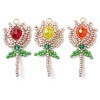 Beaded Tulip Charms PALLOY-MZ00449-1