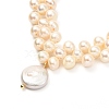 Natural Pearl & Baroque Pearl Keshi Pearl Beads Bib Necklace for Teen Girl Women NJEW-JN03714-3