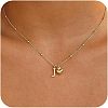 Brass Initial and Heart Pendant Necklaces for Women FS-WG01F32-10-1