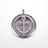 Tarnish Resistant 304 Stainless Steel Diffuser Locket Pendants STAS-N0010-10P-1