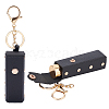 WADORN 2Pcs PU Leather Lipstick Storage Bags Keychain AJEW-WR0001-23-6