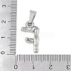 Non-Tarnish 304 Stainless Steel Pendants STAS-F235-01P-F-3