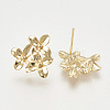 Brass Stud Earring Findings KK-T027-108G-2