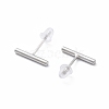 925 Sterling Silver Stud Earrings EJEW-S243-02S-2