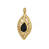 304 Stainless Steel Pave Cubic Zirconia Pendants CU-OY001-37G-4